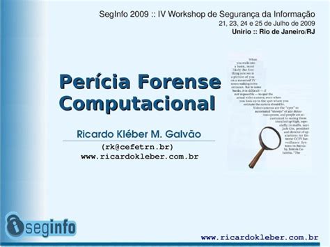 PDF Perícia Forense Computacional 2020 4 2 Perícia Forense