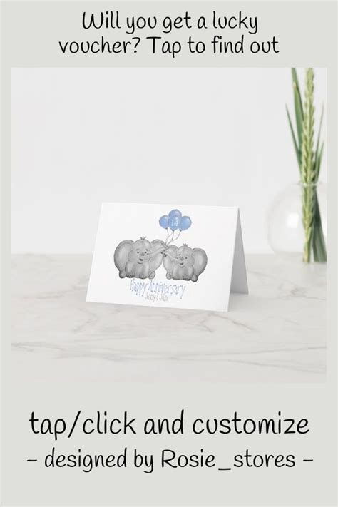 Th Ivory Wedding Anniversary Elephant Card Zazzle Wedding