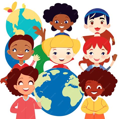 Premium Vector | Celebrating multiculturalism through children in ...