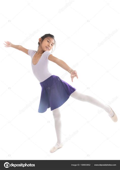 Asian Ballet Girl On White Background Stock Photo By ©jayjaynaenae