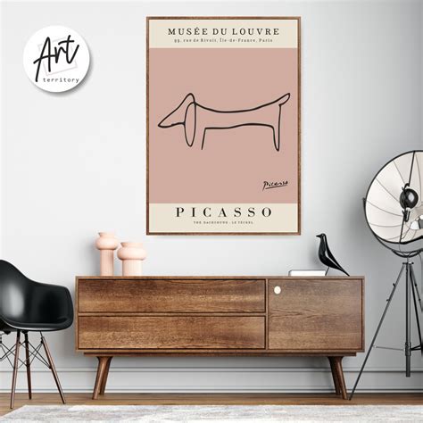 Picasso Hund Moderne Wandkunst Drucke Set Dackel Etsy