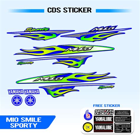 Jual Striping Mio Sporty Smile STRIPING MIO SPORTY API STIKER MIO