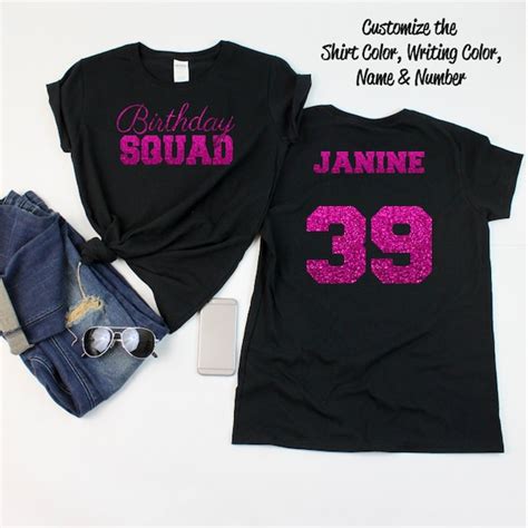 Birthday Squad Shirt Etsy