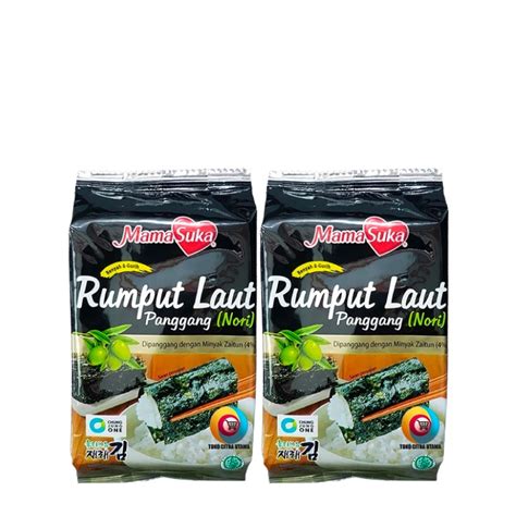 Jual Mamasuka Gim Nori Rumput Laut Panggang 2 X 4 5 Gr Shopee Indonesia