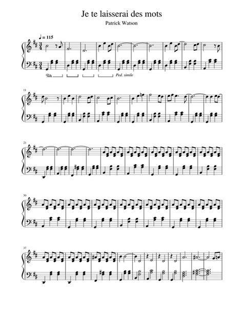 Sheet Music With The Words Le Tissaii Des Mois In French