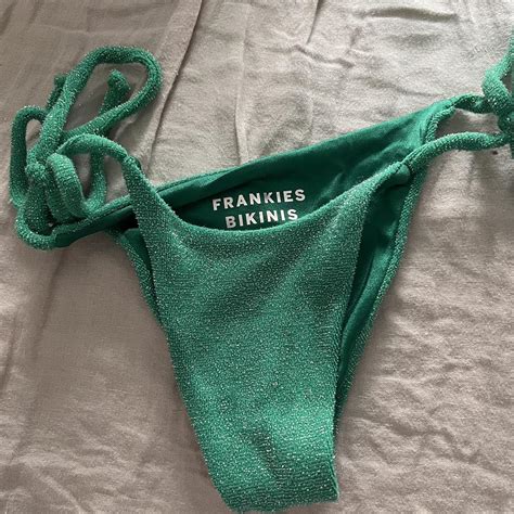 Frankies Bikini Bottoms Sparkle Green Color Nothing Depop