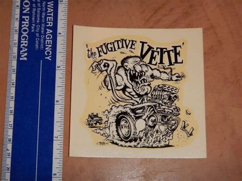 Purchase 1960 S RAT FINK ED ROTH WATER SLIDE DECAL THE FUGITIVE VETTE