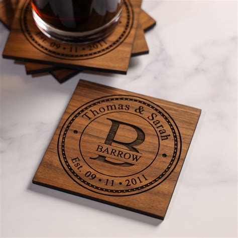 Personalized Wedding Coaster Gift Set Anniversary Coasters