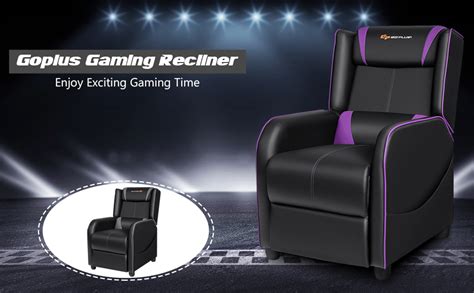 Goplus Massage Gaming Recliner Chair Racing Style Pu Leather Single