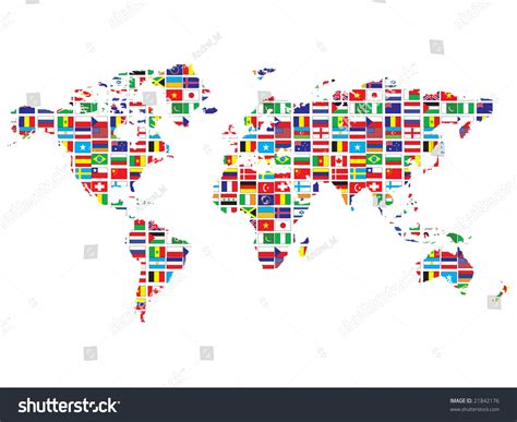 world map flags stock illustration  shutterstock