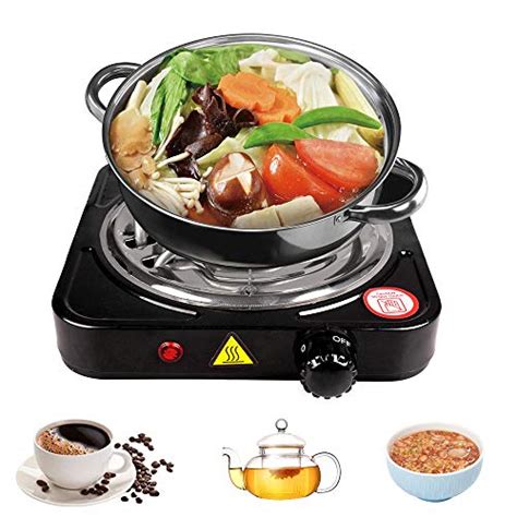 Compact Electric Single Coil Burner Portable Hot Plate With Auto Temperature Control For Home