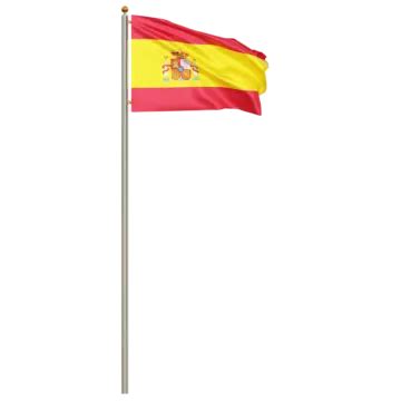 Spain Flag With Pole Spain Flag Waving Spain Flag Waving Transparent