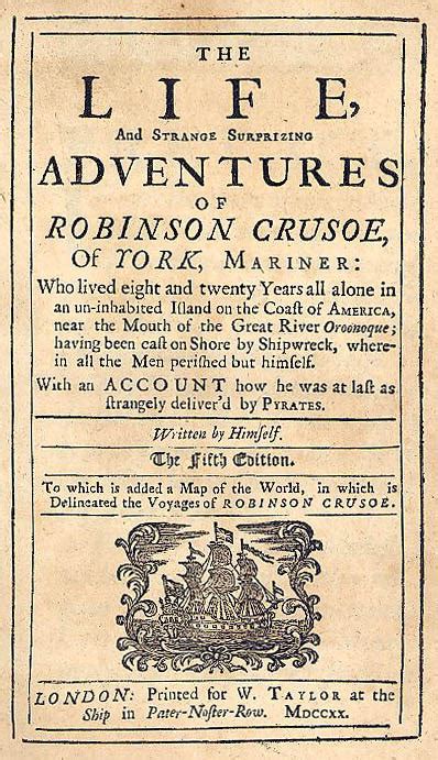 Daniel Defoe The Life And Adventures Of Robinson Crusoe Chap