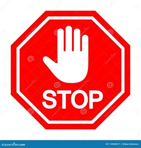 The Stop Sign Is Prohibited Stock Vector Illustration Of Traffic