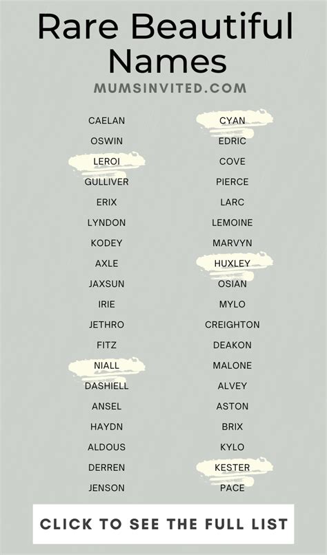 Cool Unusual Boy Names Artofit