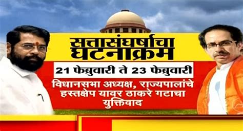 महाराष्ट्र सत्तासंघर्षाच्या लढाईचा संपूर्ण घटनाक्रम सुप्रीम कोर्टात