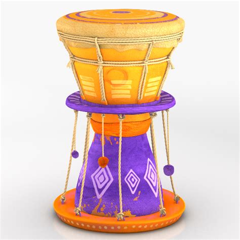 Bongo Drums D Model Max Obj Fbx Ds Free D