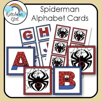 Spiderman Alphabet Cards Alphabet Cards Spiderman Cards