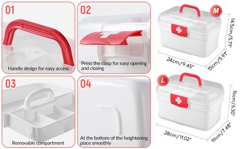 Amazon Predolo First Aid Medical Box Container Multi Layer First