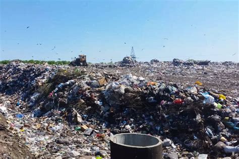 garbage dump top view  trash landfill stock image image  blue