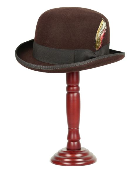 Victorian Deep Crown Bowler Derby Hat Brown S M L Xl Xxl Ebay