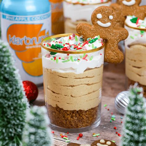 No Bake Gingerbread Mini Cheesecake Cups Klarbrunn