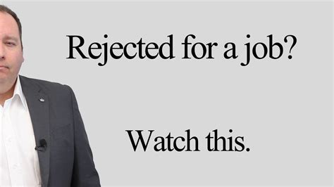 If You Ve Just Been Rejected For A Job WATCH THIS YouTube