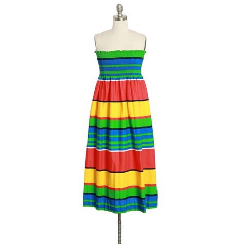 Rainbow Stripe Dress - Etsy