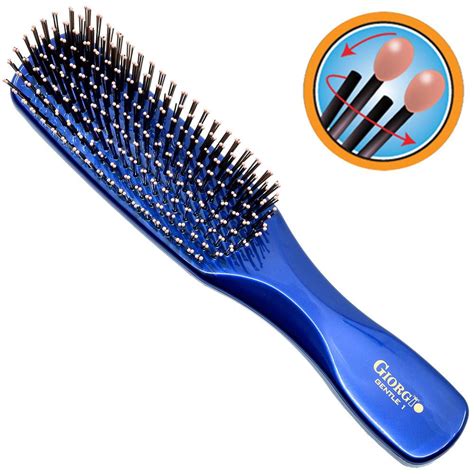 Giorgio Gio1b Blue Gentle Hair Brush Detangle Soft Scalp Sensitive