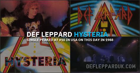 36 Years Ago Def Leppards Hysteria Single Becomes First Usa Top Ten Hit