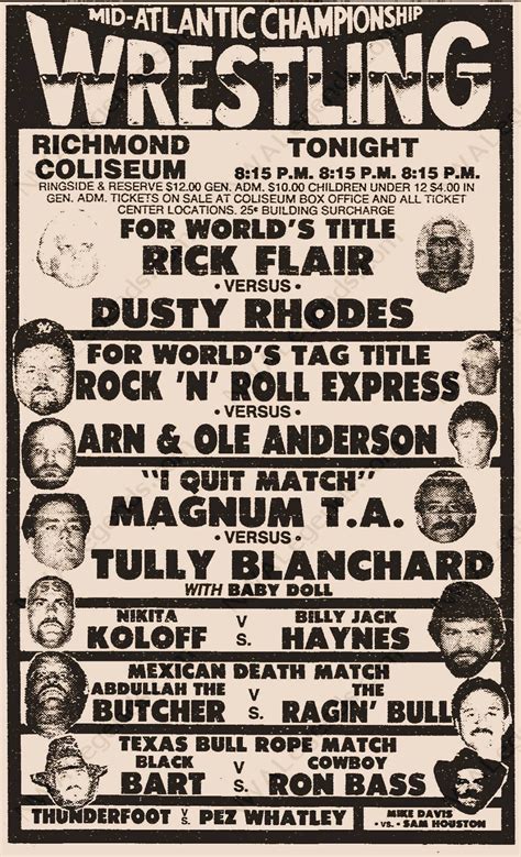 Retro Wrestling Poster - Modern Poster Layouts