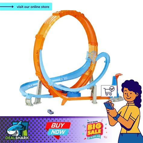 Hot Wheels Massive Loop Mayhem Track Set With Huge 28 Inch Tall Track