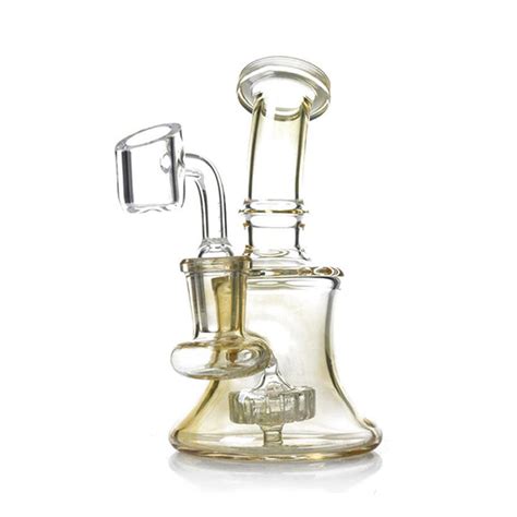 Gold Fumed Dab Rig With Showerhead Perc 55 Smoke City Sc Inc