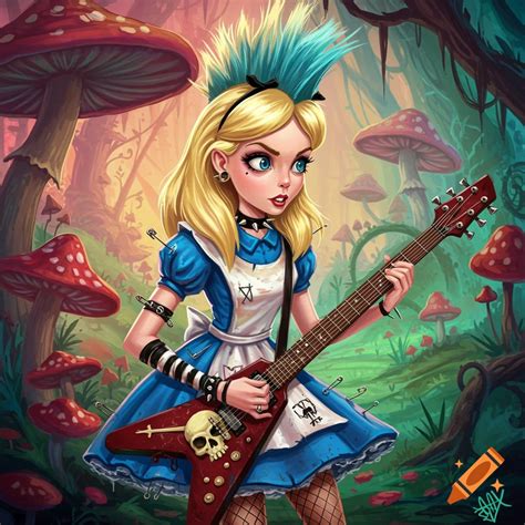 Alice In Wonderland Punk Bewerkingen Happy Release Day Hardcore Punk