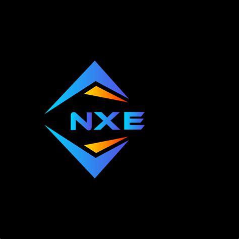 NXE abstract technology logo design on Black background. NXE creative ...