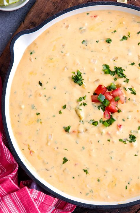 Queso Dip Recipe Mexican Cheese Dip The Chunky Chef