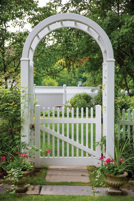 Activeyards Vinyl Fence Arbor And Gate Traditional Pergolas Arbors