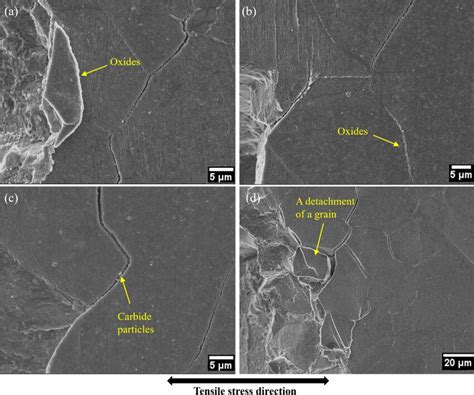 Sei Images Of The Coarse γ′ Variant A And B Intergranular Cracking