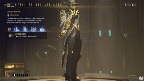 Warframe Limbo Prime C Mo Conseguirlo Planos Requisitos Y Estad Sticas