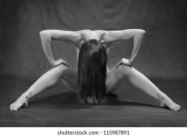 Naked Beautiful Woman Posing On Black Stock Photo Shutterstock