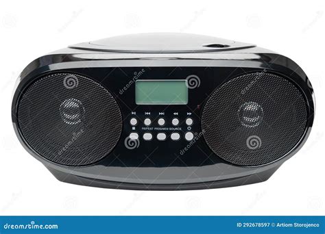 cd player  fashioned retro cd boombox  speakers play cds
