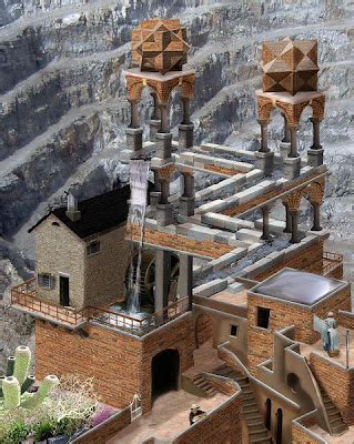 Impossible world site blog: Photo montage of Escher's Waterfall