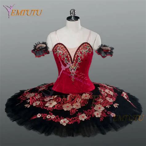 Adult Professional Ballet Tutus Red Black Don Quixote Performance Tutu