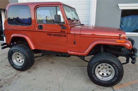 Restored Jeep Wrangler With Renegade Decals YJ Very Nice LOOK For Sale