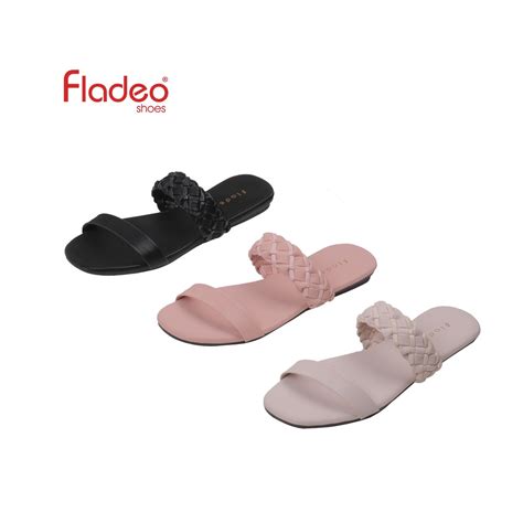 Jual Fladeo J22lds583 1rasandal Teplek Slide Wanita Flat Slipper