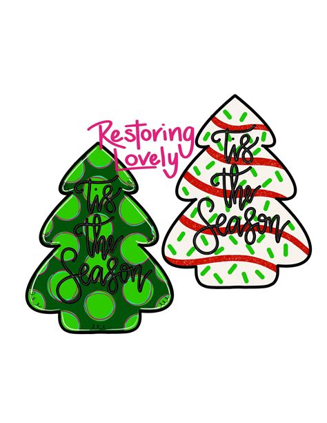 Template Christmas Door Hanger Template Christmas Tree Cake Etsy