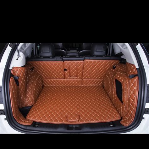 Lsrtw Fiber Leather Car Trunk Mat For For Jeep Compass