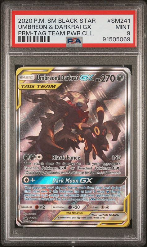 Pokemon Sm Black Star Promo Sm Umbreon Darkrai Gx Tag Team