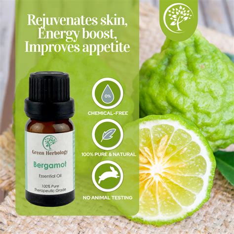 Bergamot Essential Oil With Iso 9001 Cert Green Herbology