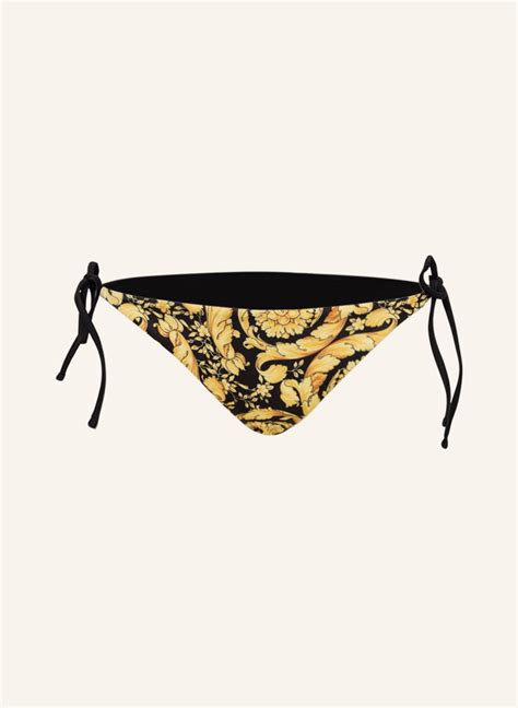 VERSACE Triangle Bikini Bottoms In Black Dark Yellow Breuninger